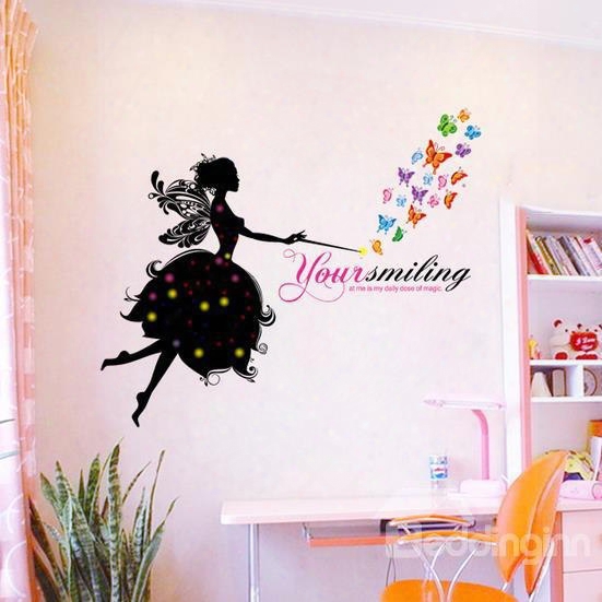 Classic Beautiful Smile Fairy Wall Stickers