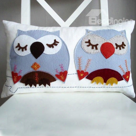 Cute And Lovely Daze Owls Pattern Super Soft Throw Pillow