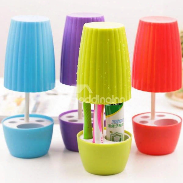 Cute Creative Multi-functional Plastic Toothbrush Holder With Cup