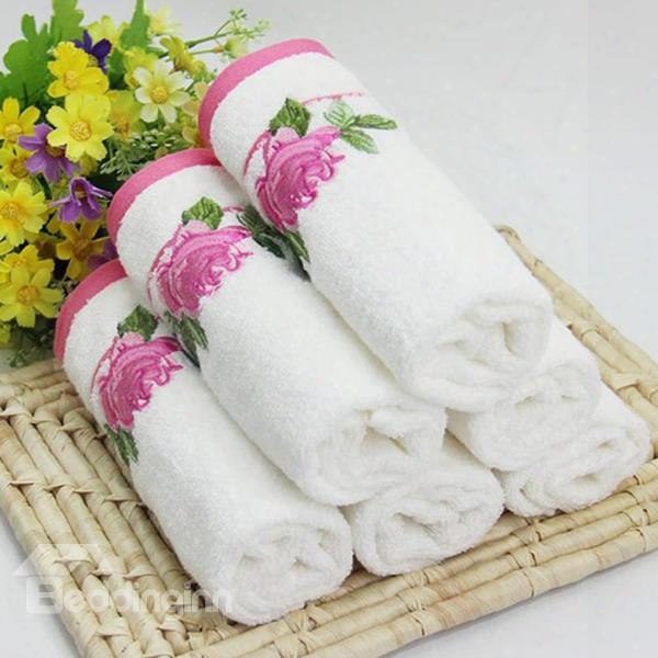 Elegant Rose Jacquard Comfy 100% Cotton Towel