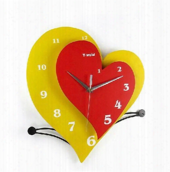 Elegant Stylish Creative Heart-shaped Wall Clock