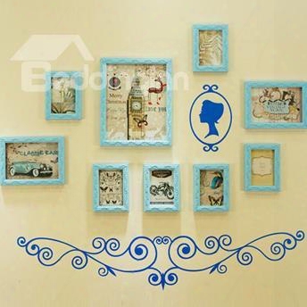 European Style Wall Photo Frame Set With Stickers