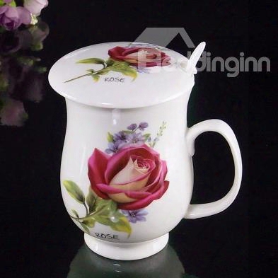 Fantastic Ceramic Romantic Roses Coffee Mug