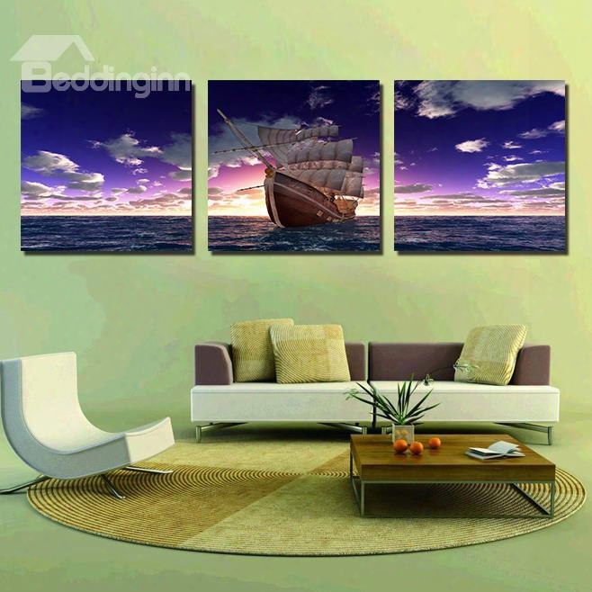 High Quality Amazing 3-pieces Of Crystal Film Art Wall Print