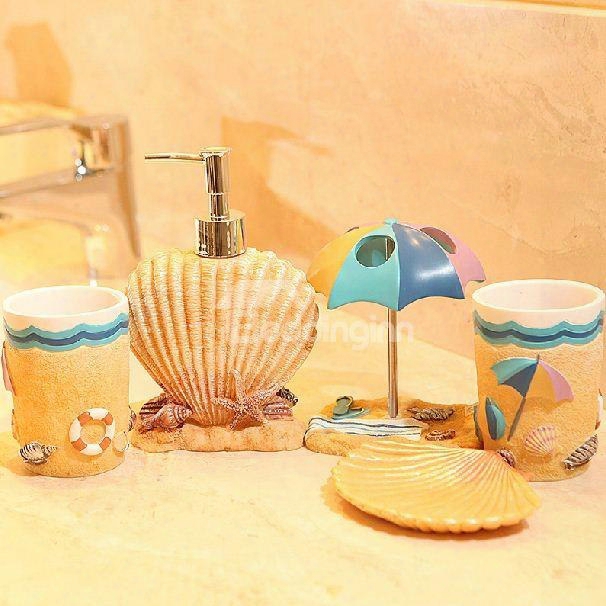 High Quality Mediterranean Style Five Pieces Bathroom Accessory
