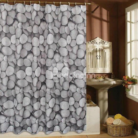 High Quality Modern Fashion Cobblestone Pattern Shower Curtain