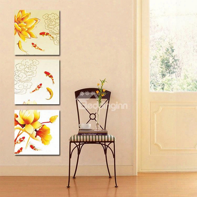 High Quality Pretty 3-pieces Of Crystal Film Art Wall Print