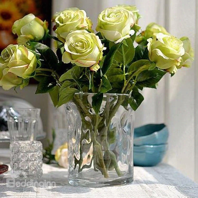 Hot Selling 15-piece Pretty Rose Decorative Artificial Flowers