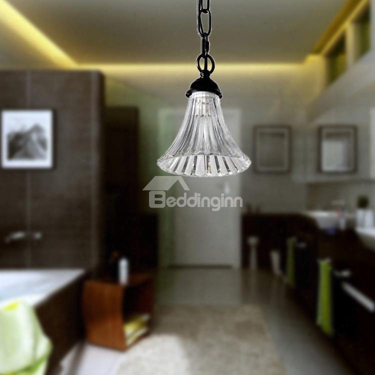 Modern Simple Style Glass Shade 1 Light Pendant