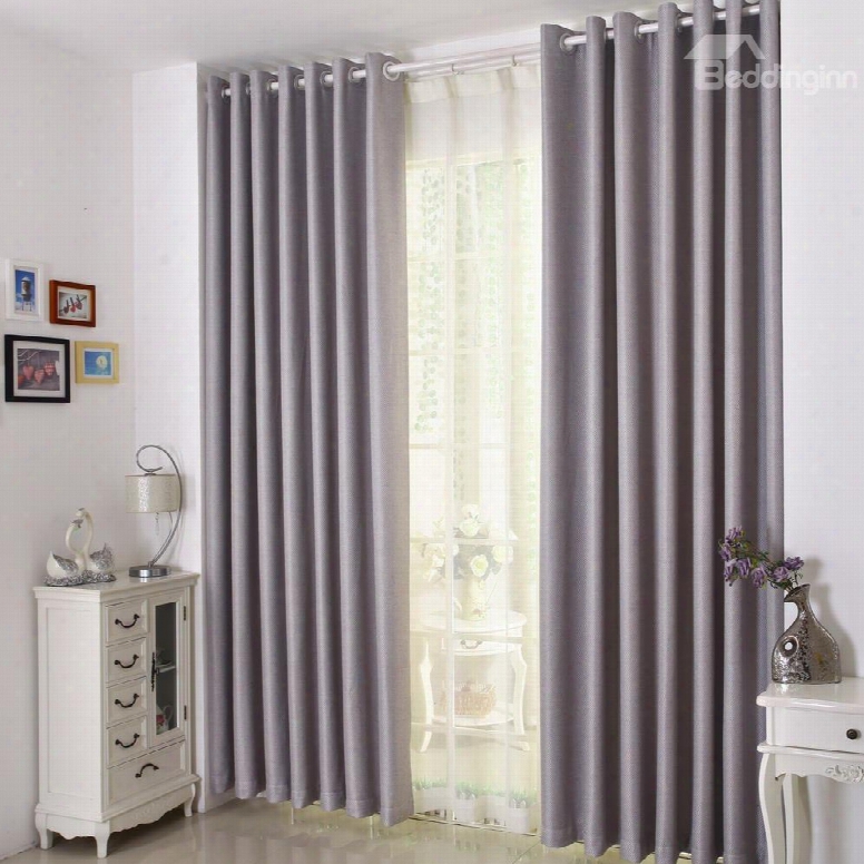 Modest Home Fashion Grey Color Functional Blackout Curtain