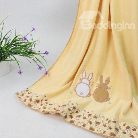 New Arrival Fabulous Lovely Khaki Rabbit Design Bath Towel