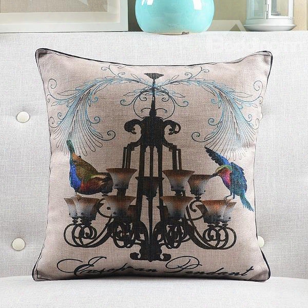 New Arrival Retro An Dclassical Picture Printed Throw Pillow