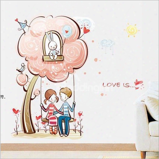 New Arrival Two People On The Swings Wall Stickers