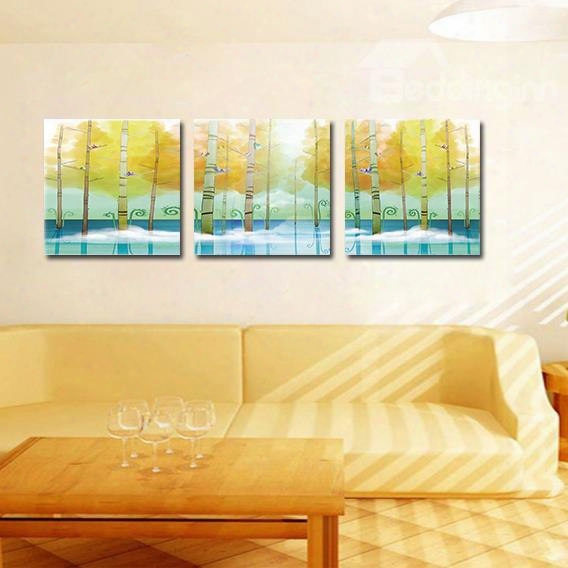 New Classic 3-pieces Of Crystal Film Art Wall Print