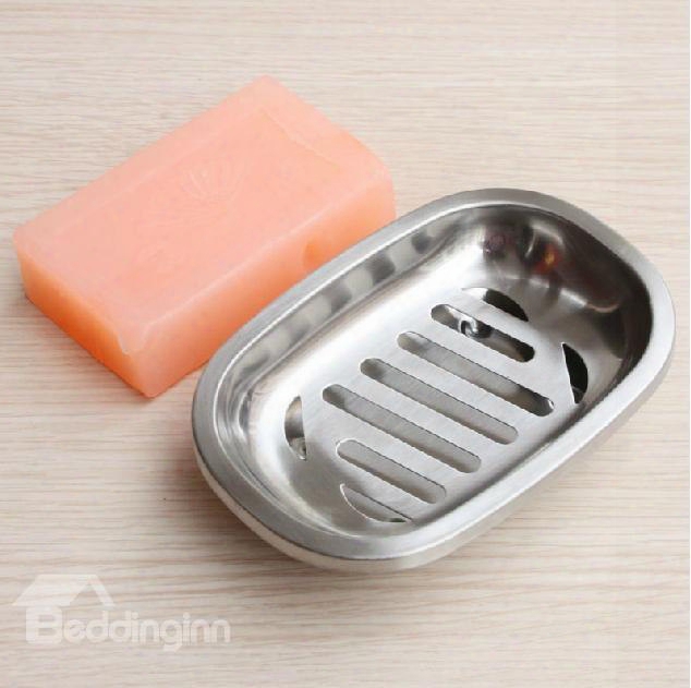 New Style Fashion Concise Leaking Design Stainless Steel Soap Box