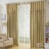 Exquisite Roses Embossed Champagne Grommet Top Curtain with Tassel Valance