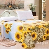 Vivid Superb Sunflower Print Full Cotton Sheet