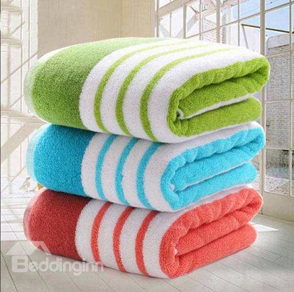 Super Soft Chic Stripe Thick Cotton Bath Towel