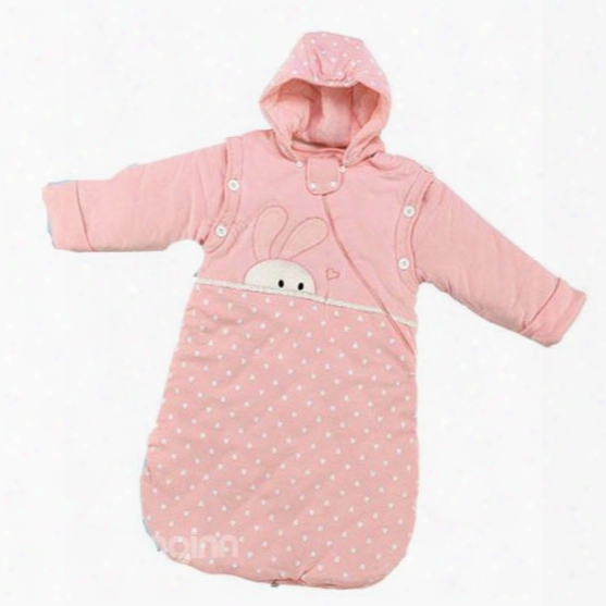 Super Soft Rabbit Stars Pink Baby Sleeping Bag