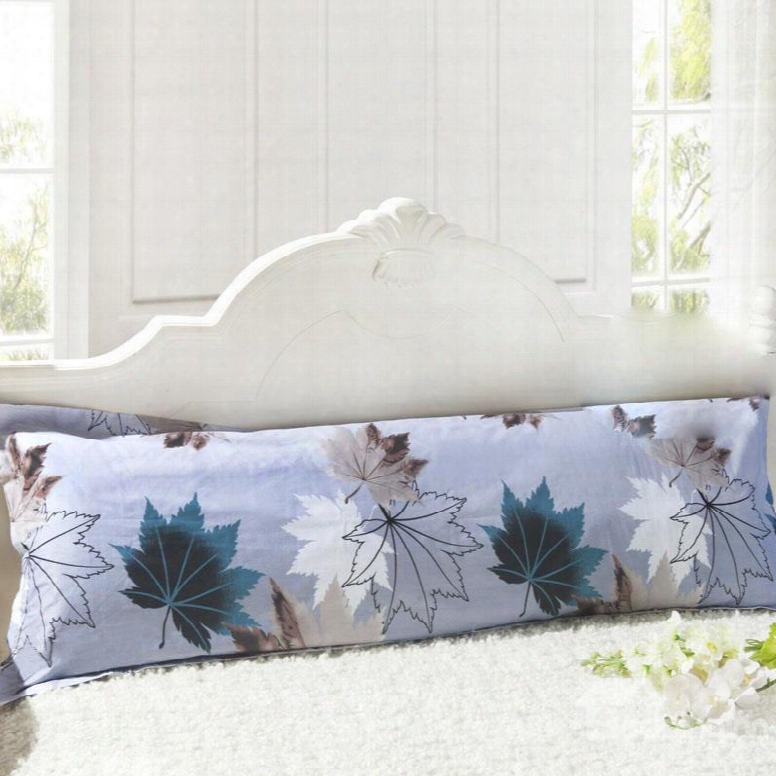 Super Soft Vivid Maple Leaf Pattern Bed Pillowcase For A Couple