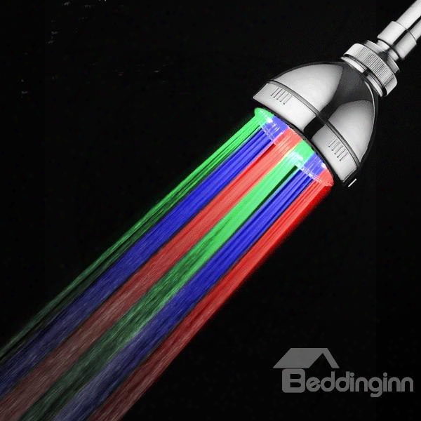 Temperature Control System Colorful Light Washable Led Shower Head