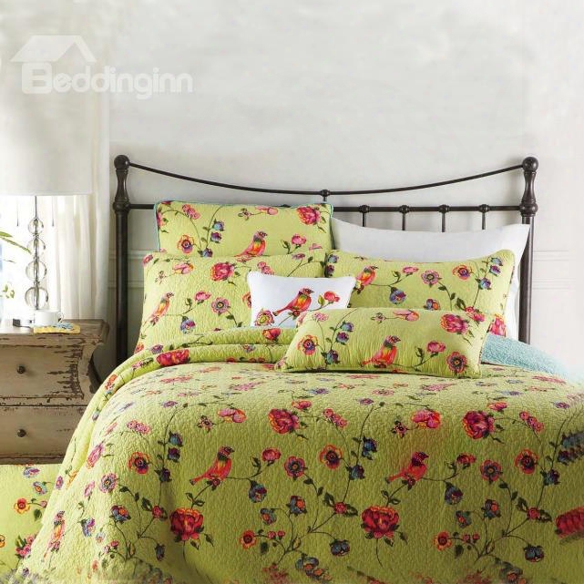 Thicken Comfortable Beautiful Flowers Pattern Bed In A Bag