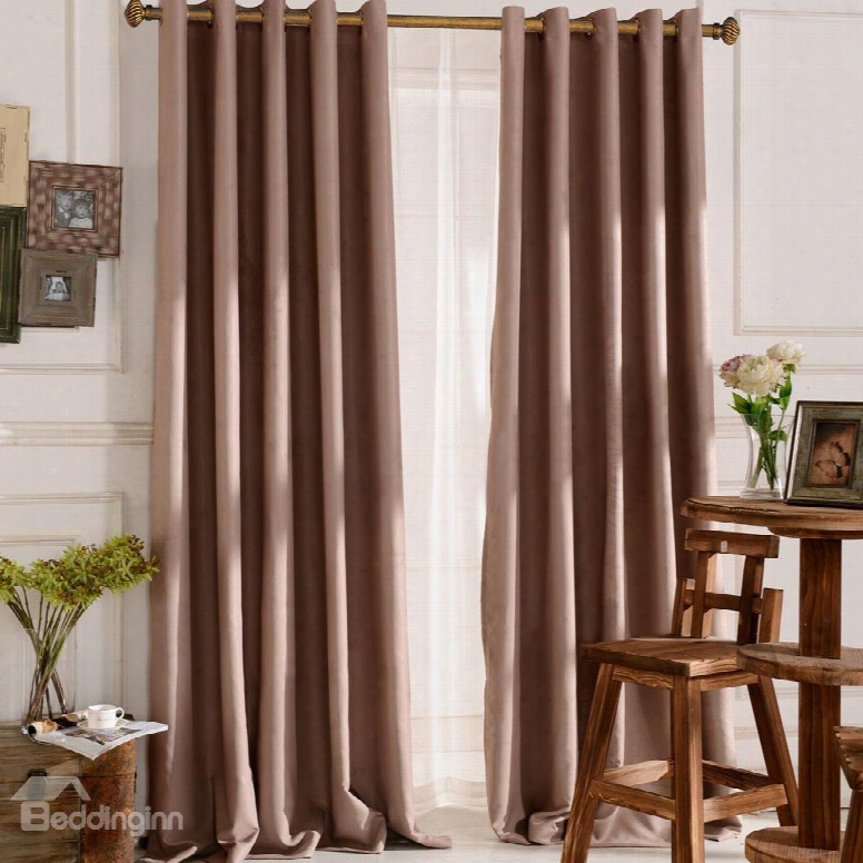 Top Class Elegant Brown Gra Ss Lawn Design Without Shade Head Custom Curtain