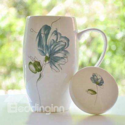 Top Classic Graceful Elegant Flower Coffee Mug