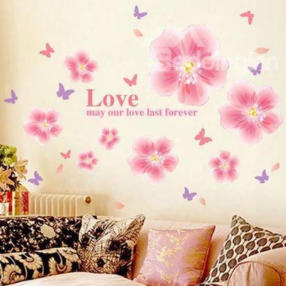 Top Classic Romantic Cinderella Flower Wall Stickers