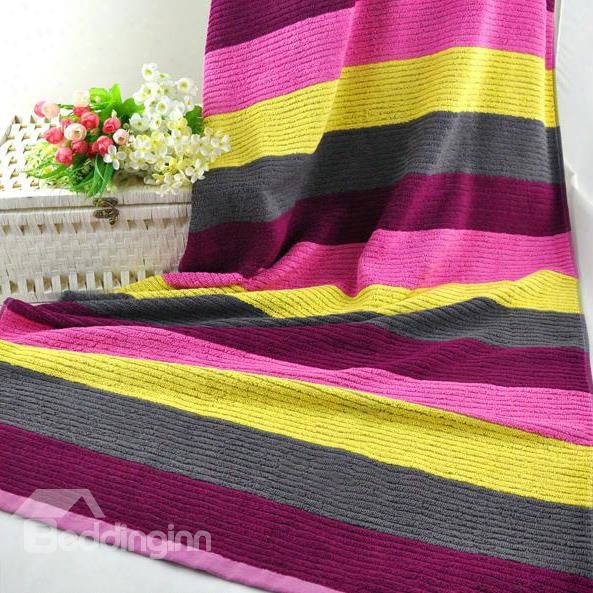 Unique Fabulous Colorful Stripe Full Cotton Bath Towel