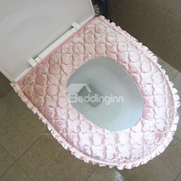 Velvet Zipper Fashion Thicken Toilet Seat Covers