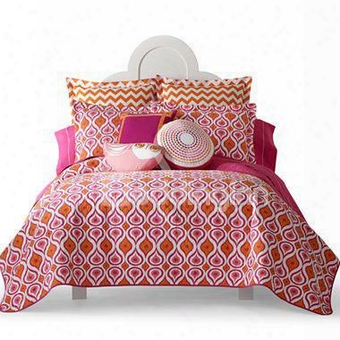 Vivid Water-like Pattern Flowers Super Soft And Comfortable 3-piece Bed In A Bag Set