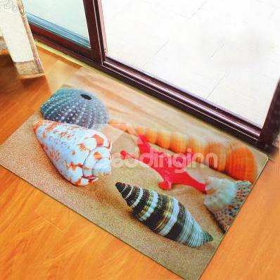 Wonderful Beach Theme Seashells Non-woven Fabric 3d Doormat