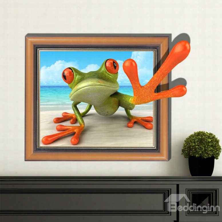 Wonderful Creative Frog Pattern 3d Wall Sticker