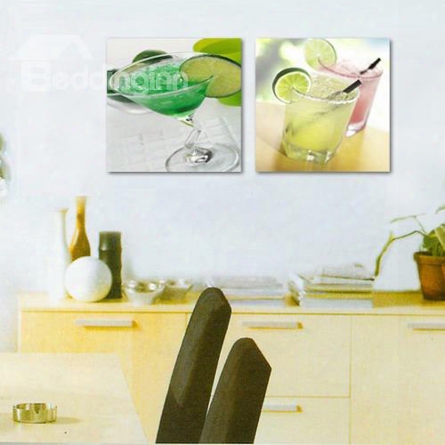 Wonderful Summer Cold Drink 2-piece Crystal Film Art Wall Print