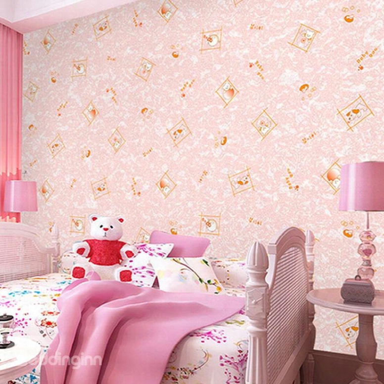 3d Pink Background With Pegs Printed Sturdy Waterproof And Eco-friendly Wall Mural