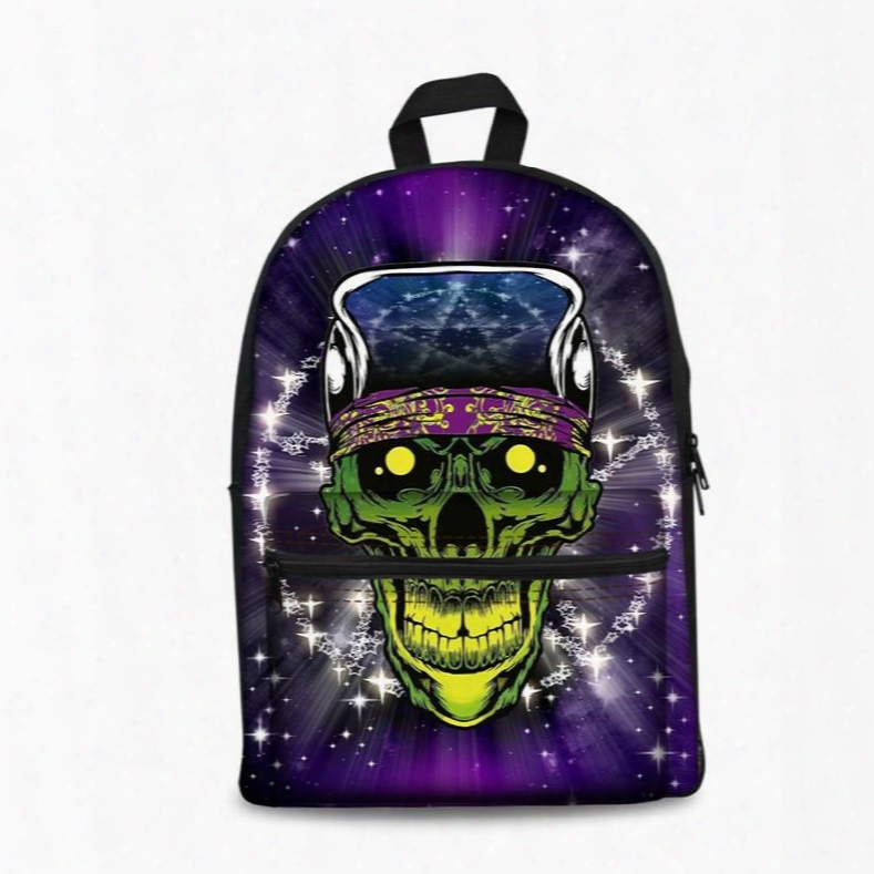 3d Skull Pattern Show Personality Style Scjool For Man&woman Backpack