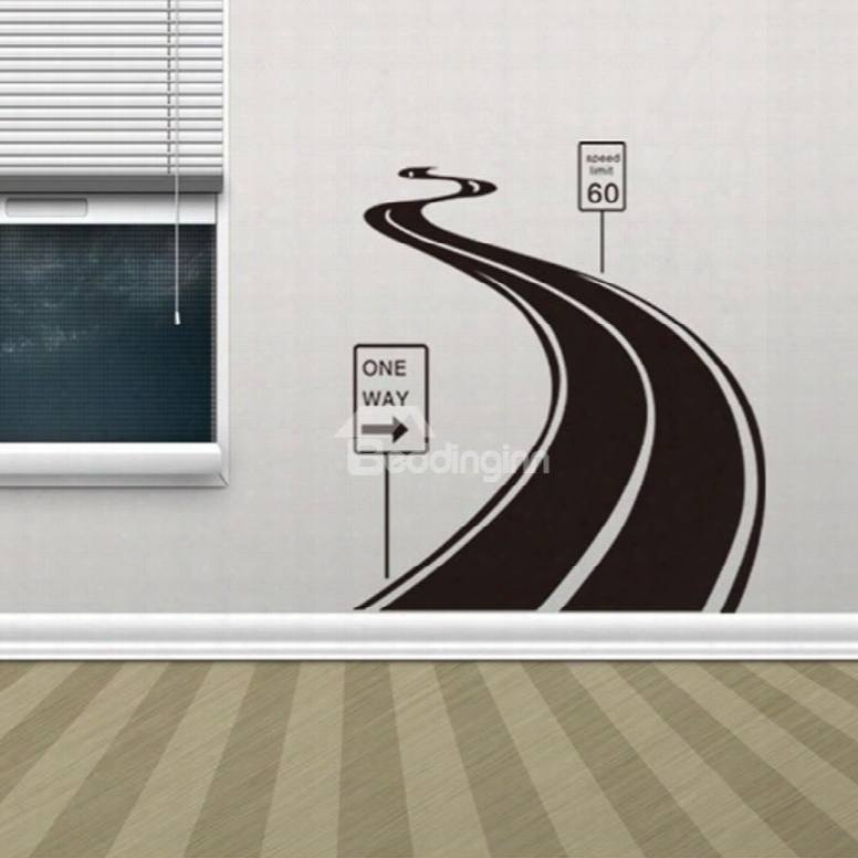 A Highway Long Journey Giant Wall Sticker