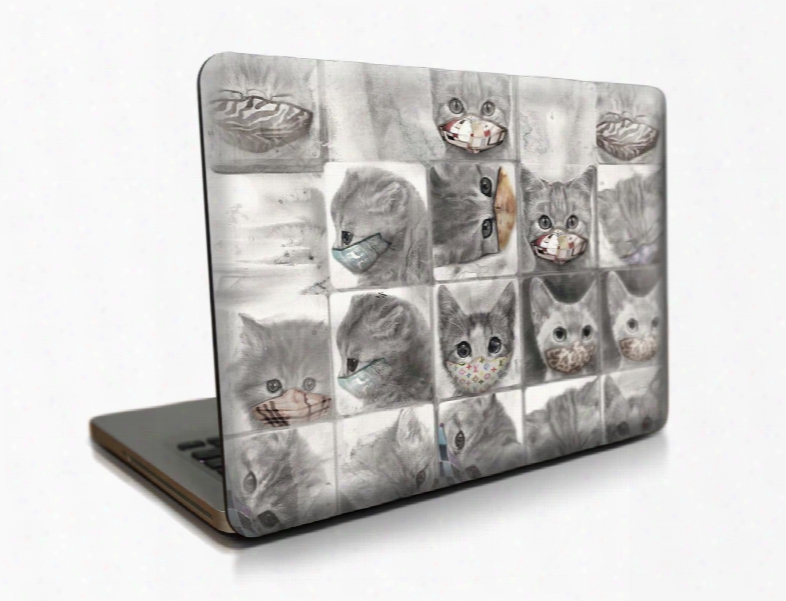 Adorable Cat Pattern Hard Plastic Cover For Macbook