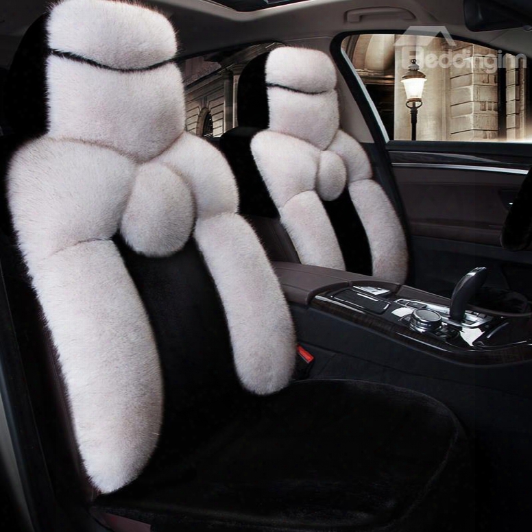 Classic Queen Style Soft Plush Universal Car Seat Covers