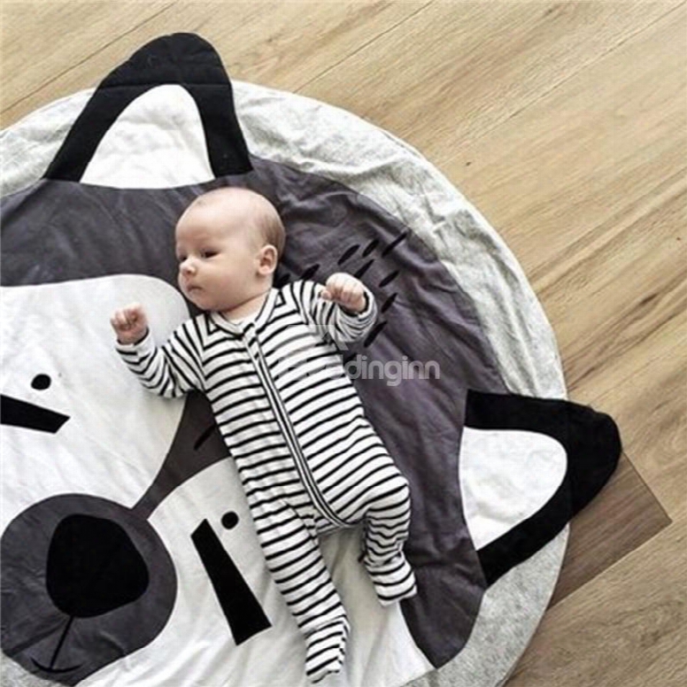 Fox Shaped Cotton White Baby Play Prevail Over  Mat/crawling Pad