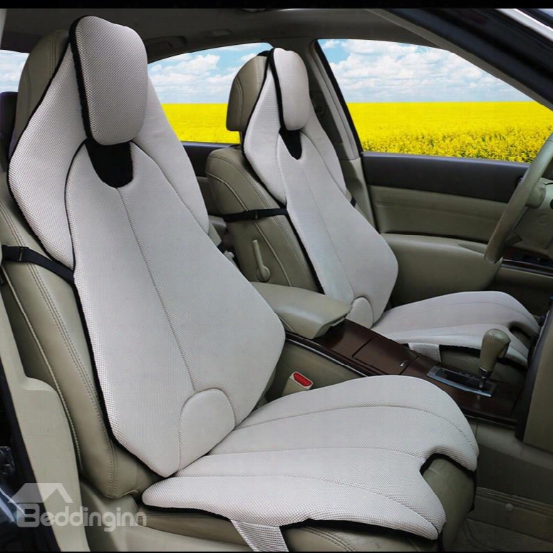 Futuristic Sports Car Style Beige Universal Car Seat Covers