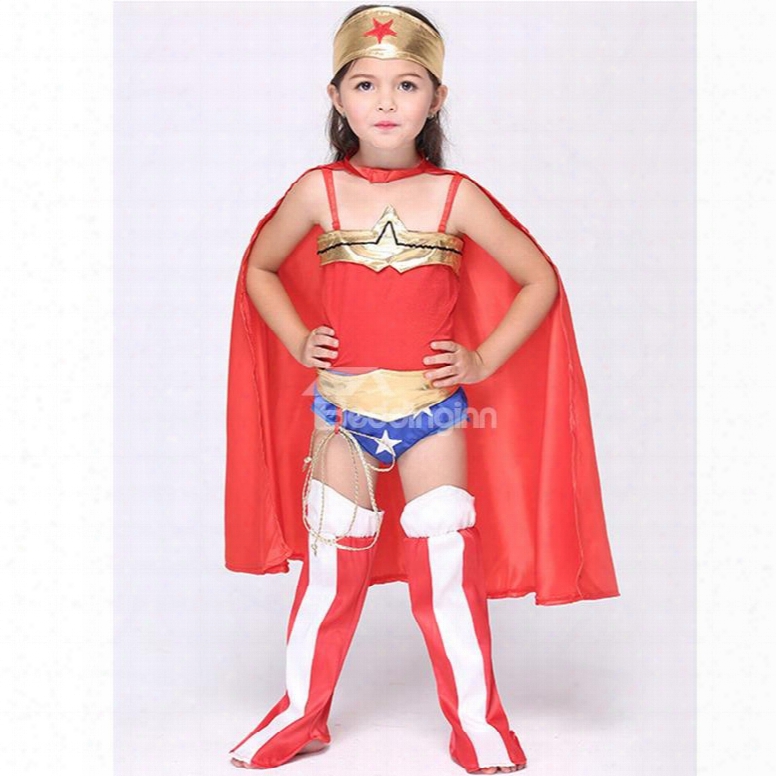 Halloween Costume Wonder Little Women Super Girl Cloth
