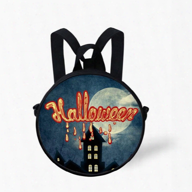 Halloween Darkness Pattern School Bag Shoulders Backpack