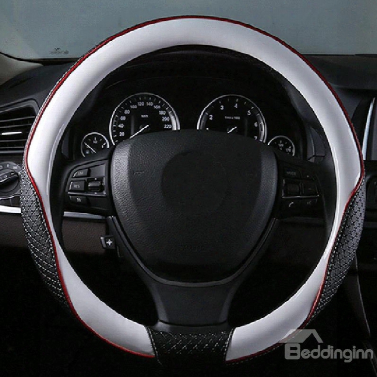 High-grade Textured Durable Pu Material Medium Car Steering Wheel Cover