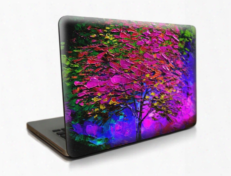 Light Purple Tree Pattern Hard Plastic Cover For Macbook