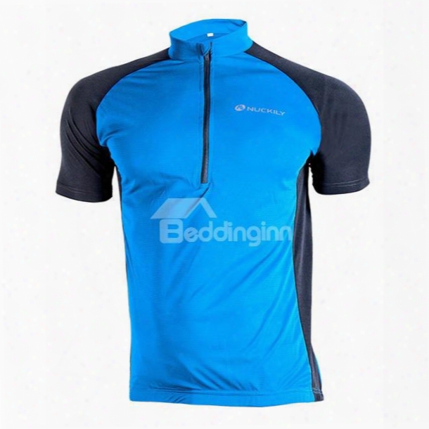 Male Quick-dry Breathable Road Bike Jersey With Half Zipper Outdoor Cycling Jersey