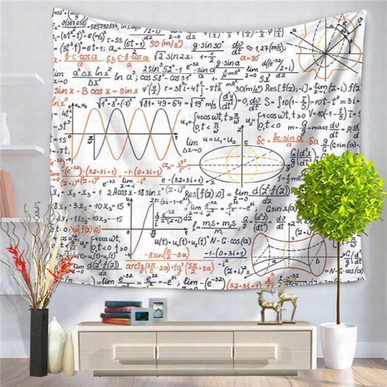 Mathematics An Algebraic Formula With White Bottom Color Pattern Decorative Hanging Wall Tapestry