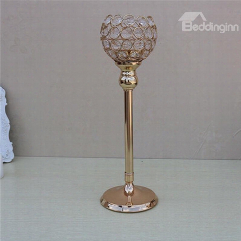 Modern Style Brown Metal Handicrafts Goblet Romantic And Creative Candle Holder