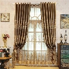 Retro Concise Style Embroidered Chenille Custom Sheer Curtain for Living Room